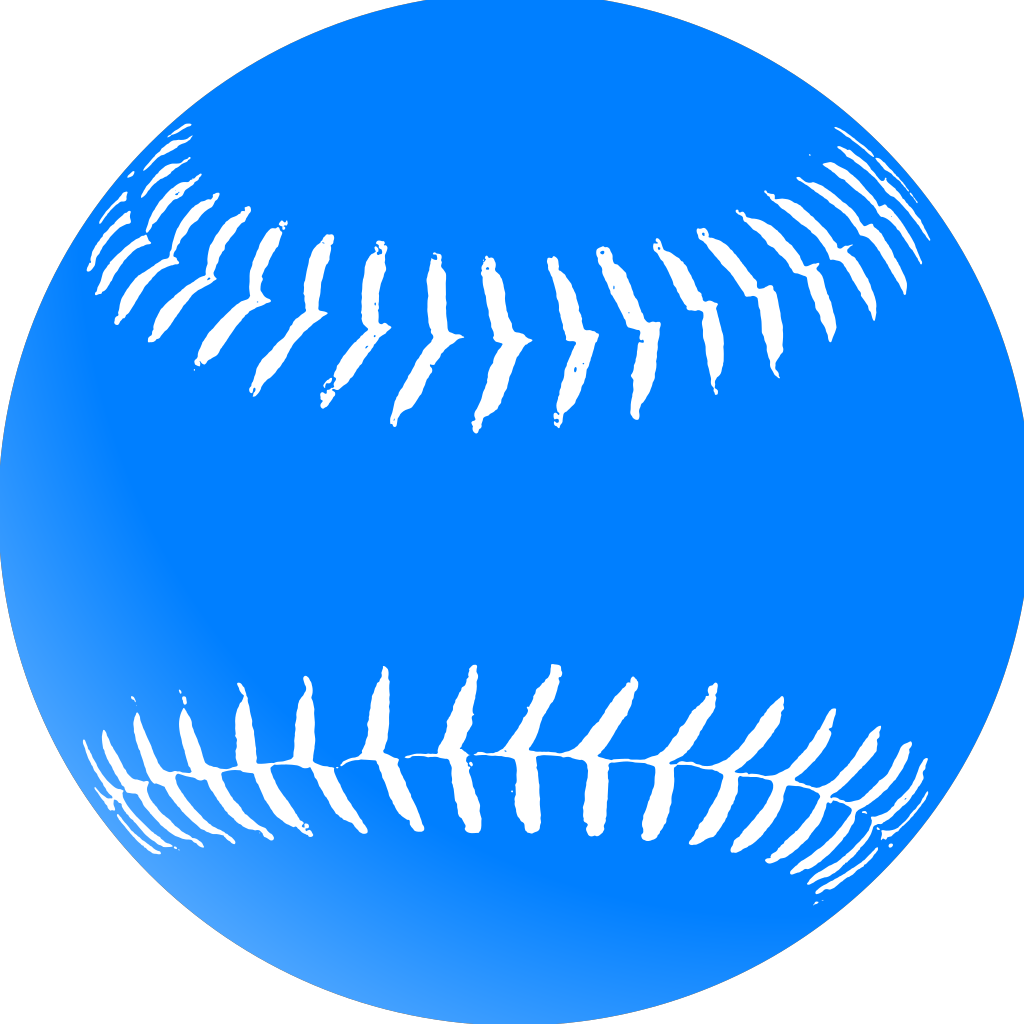 Softball Transparent Png (black, greenish blue, blue, white)