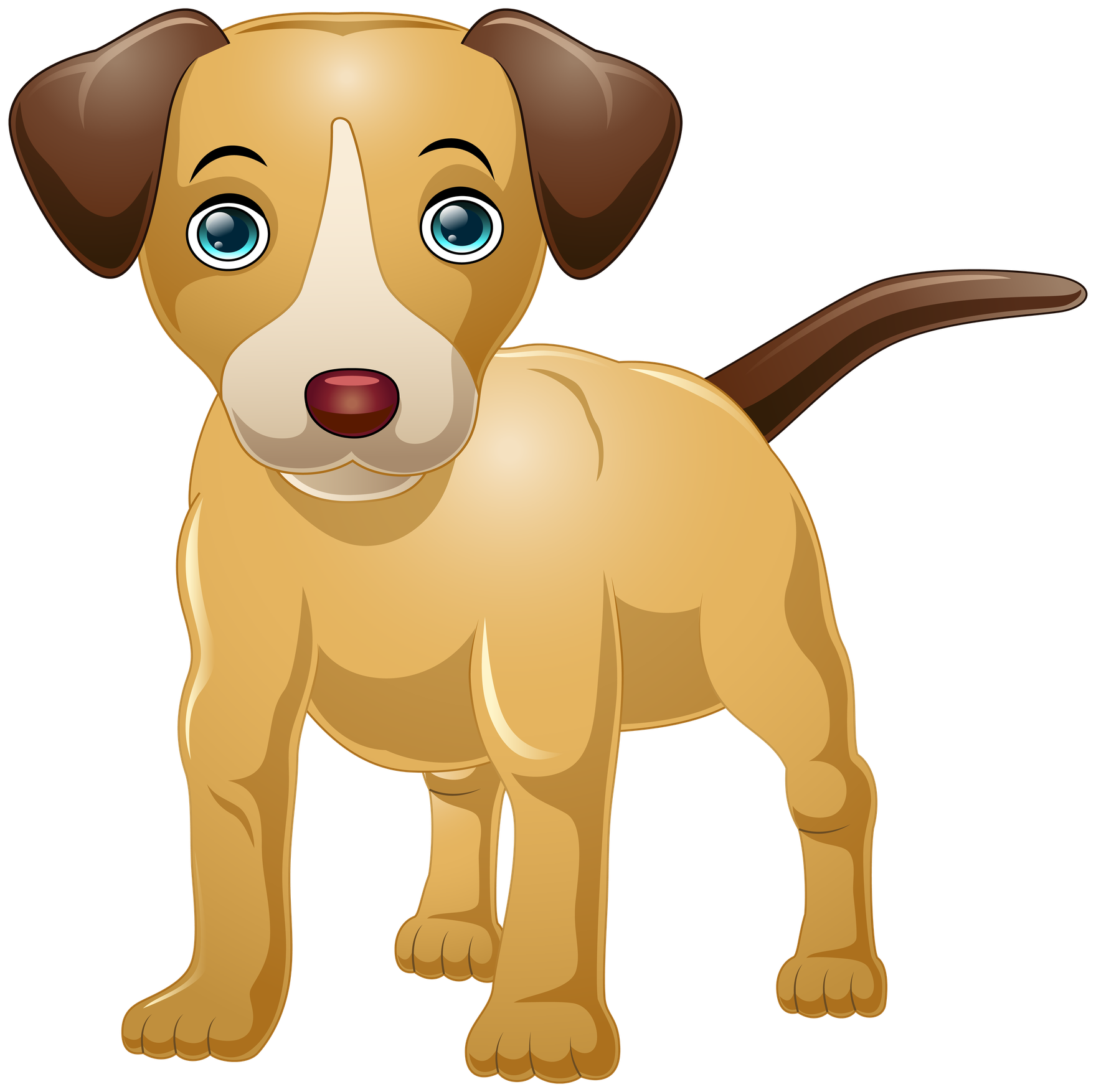 Dog Cartoon Png Isolated Image (salmon, black)