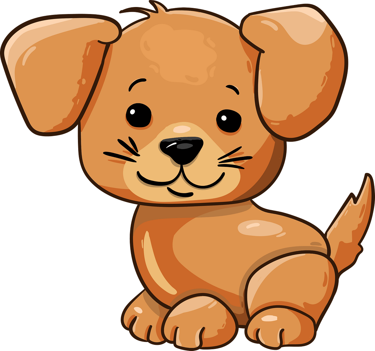 Dog Cartoon Png Photo (salmon, chocolate, gray)