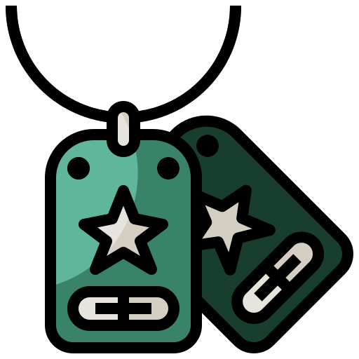 Dog Tag Png Image (black, teal, gray, green)