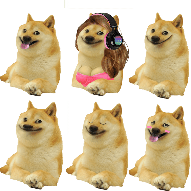 Doge Download Png Image (gray)