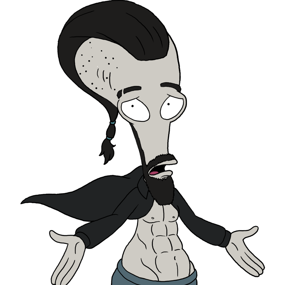 Roger American Dad Png Isolated Hd (silver, black, white)