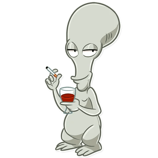 Roger American Dad Png Pic (gray, silver, white, beige)