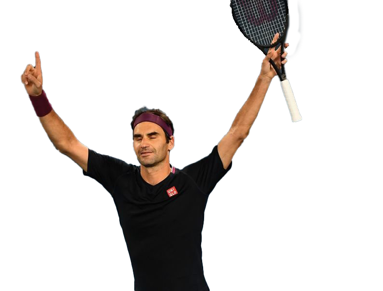 Roger Federer Png Transparent (black, white)