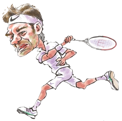 Roger Federer Png (black, white)