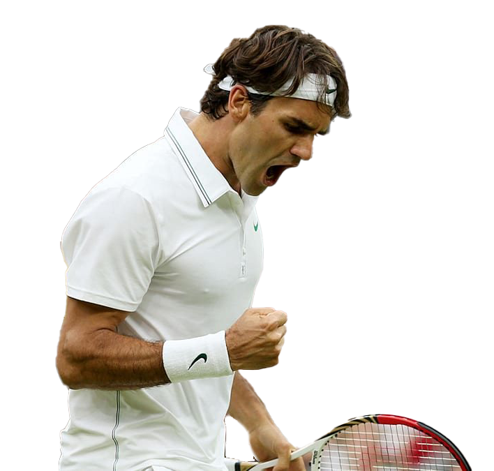 Roger Federer Transparent Png (lavender, white)