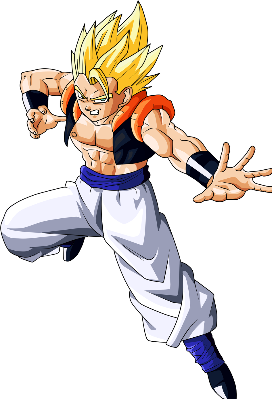 Gogeta Png Free Download (black, white, silver, lavender)