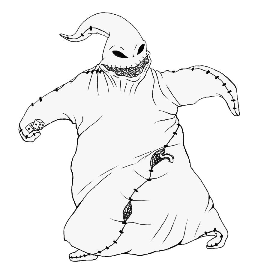 Oogie Boogie Transparent Background (white)