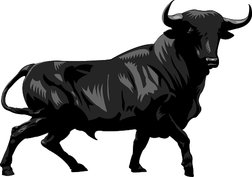 Logo Bull Vector Png Transparent Image (black)