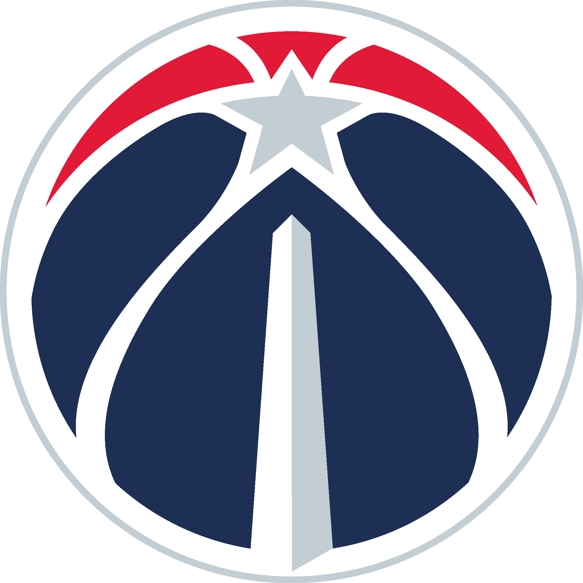 Logo Nba Transparent Png (red, white, silver, navy)