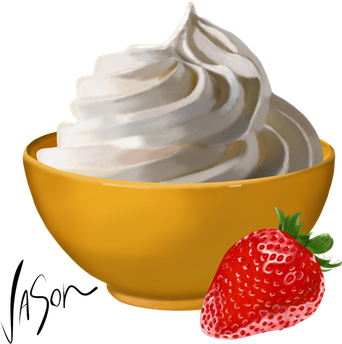 Yogurt Whipped Cream Png File (black, orange, chocolate)