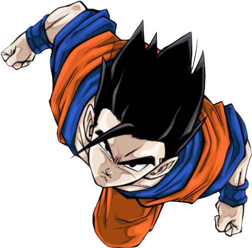 Gohan Goku Png File (black, chocolate, silver)