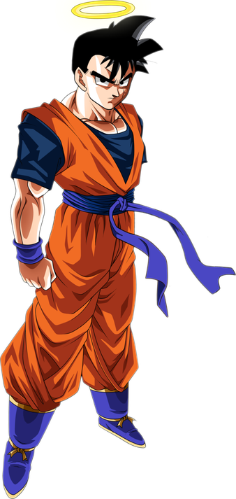 Gohan Goku Png Image (black, maroon, chocolate)