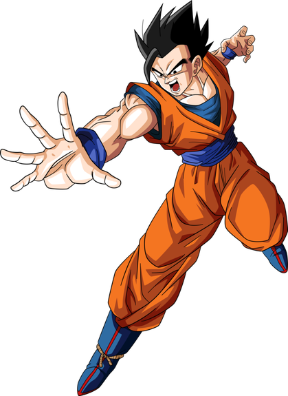 Gohan Goku Png Pic (black, chocolate, white)