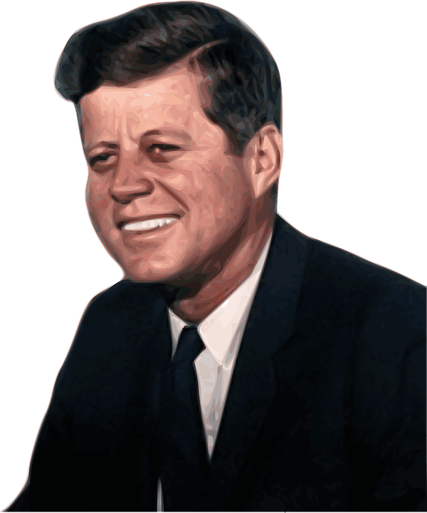 John F. Kennedy Png Image (white, black)