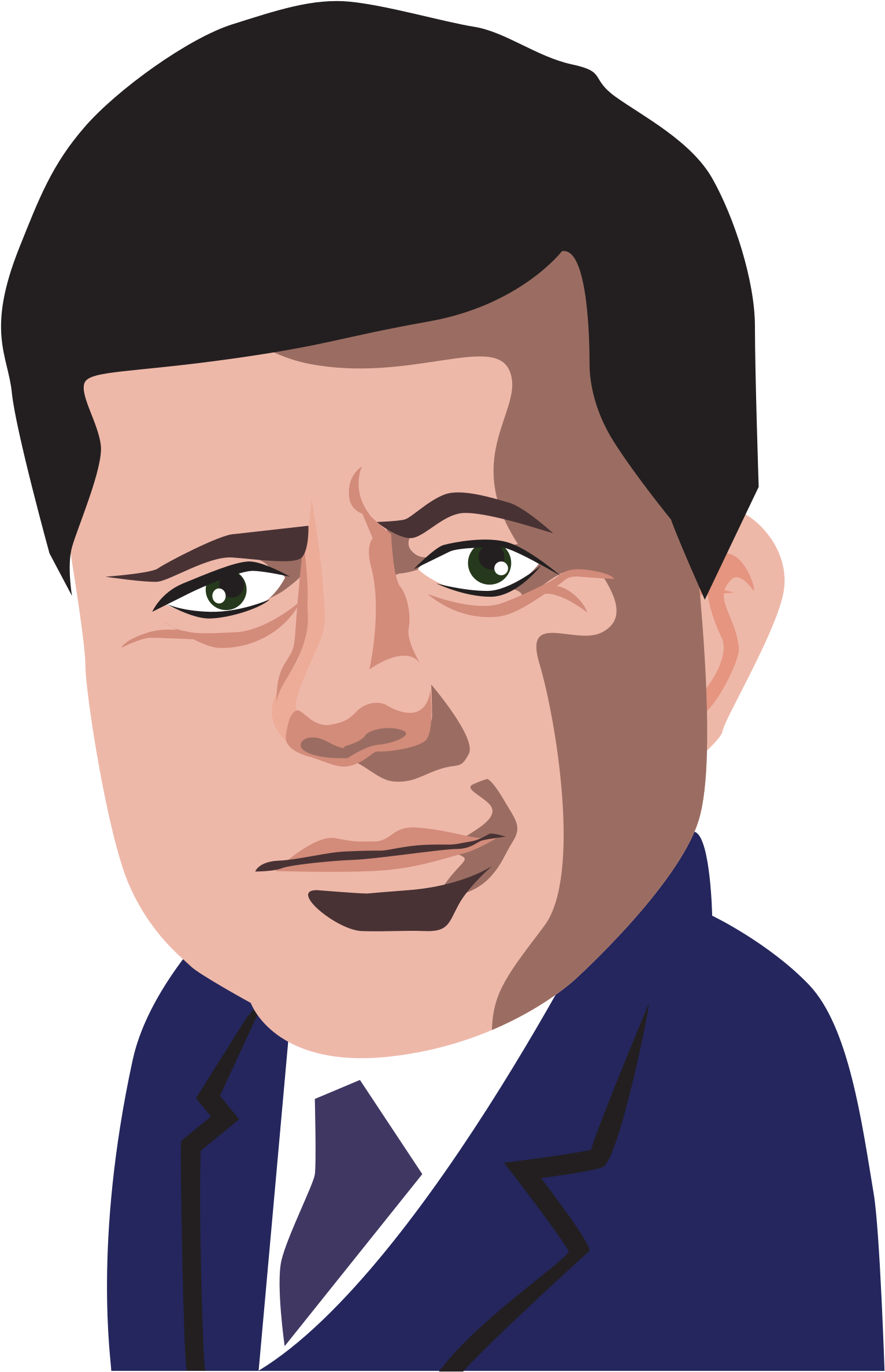 John F. Kennedy Png (gray, pink, navy, black, white)