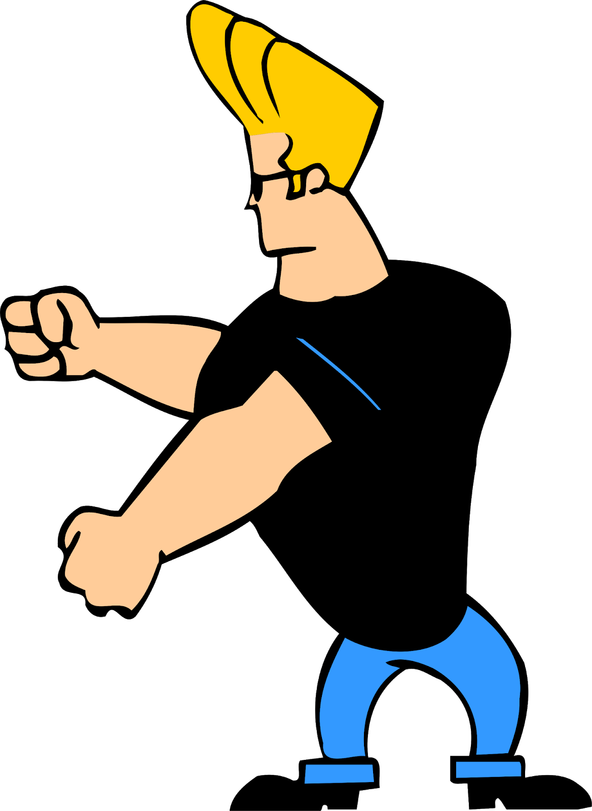 Johnny Bravo Download Png Image (greenish blue, pink, black, gold)