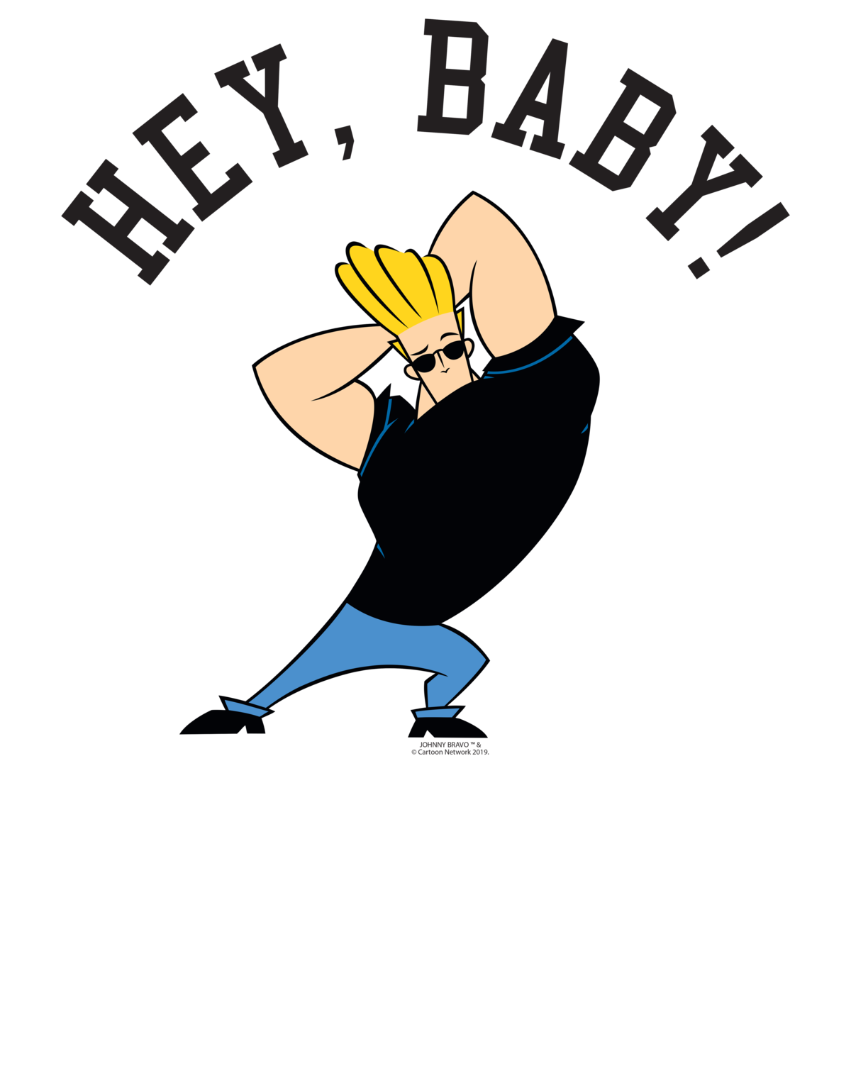 Johnny Bravo Png Isolated File (pink, black)