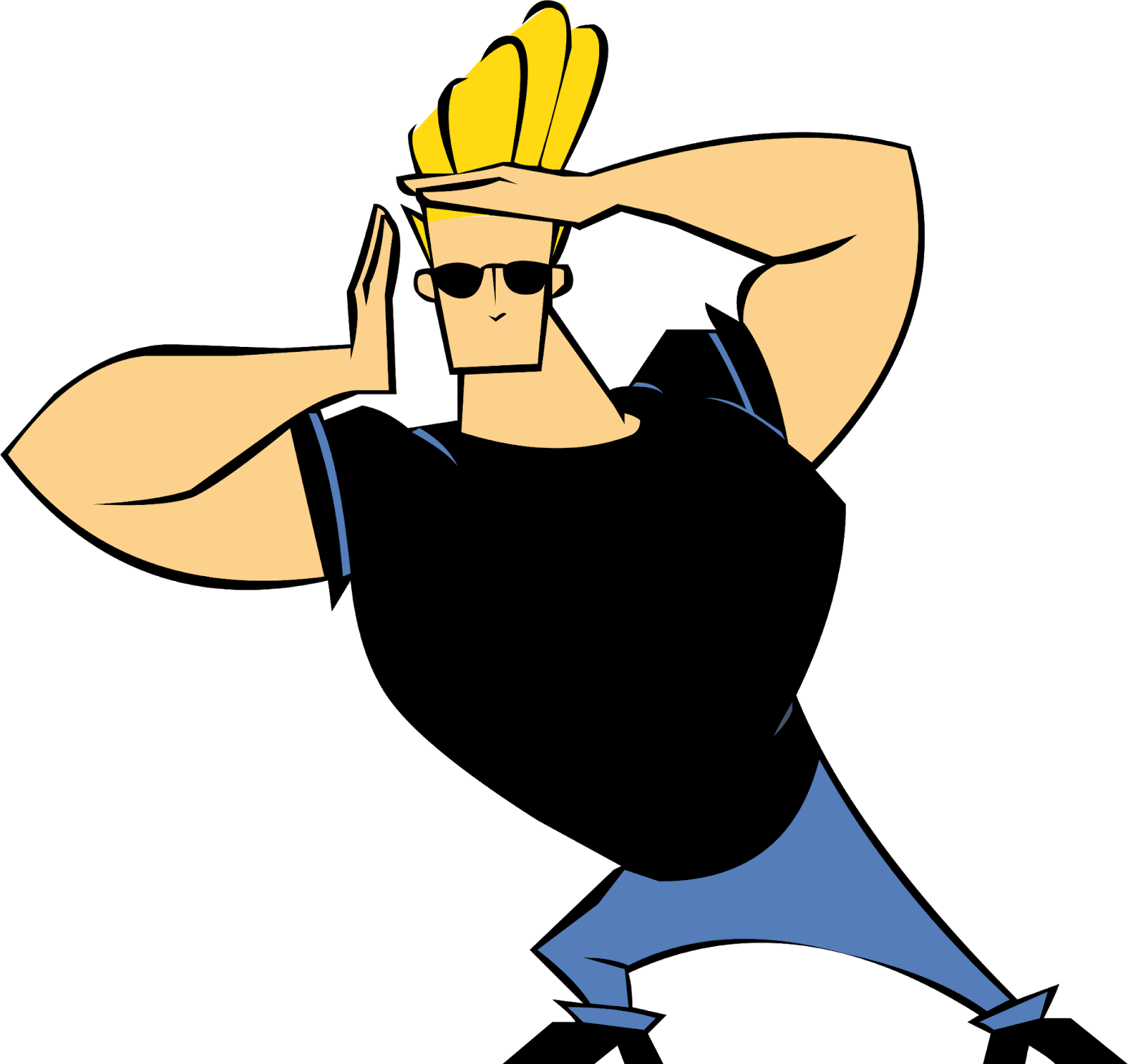 Johnny Bravo Png Pic (gray, pink, black)