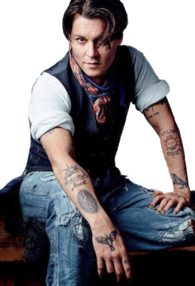 Johnny Depp Png File (black)