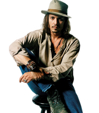 Johnny Depp Png Isolated Image (black)