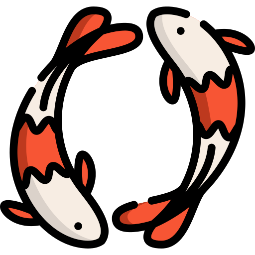 Koi Fish Png Pic (beige, chocolate, black, silver)