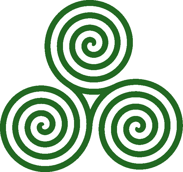 Coil Celtic Triple Spiral Png Image (green, black)