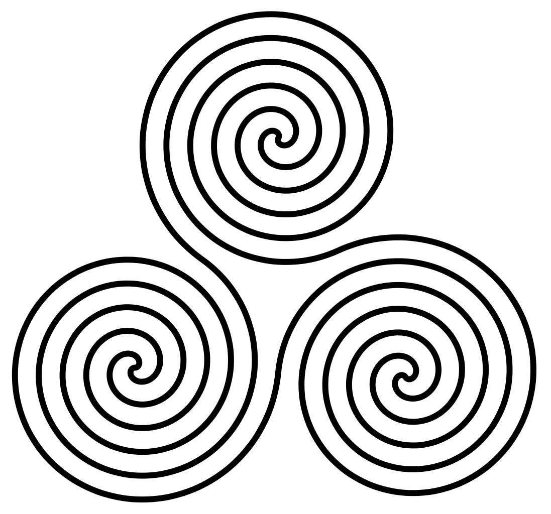 Coil Celtic Triple Spiral Png Photos (black, white)