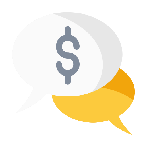 Coin Money Transaction Economy Dollar Business Finance Communication Chat Icon Free Transparent Png Icon Download (white, black, lavender, orange, gold)