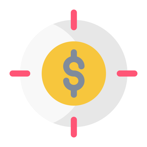 Coin Money Transaction Economy Dollar Business Finance Focus Target Icon Free Transparent Png Icon Download (white, black, gray, lavender, gold)