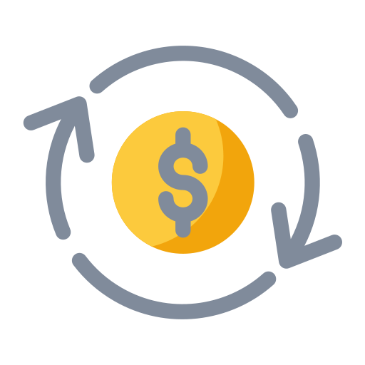 Coin Money Transaction Economy Dollar Business Finance Rotate Cycle Icon Free Nobackground Png Icon Download (gray, gold, black, orange)