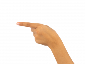 Point Finger Png Pic 300X225 (black, salmon)