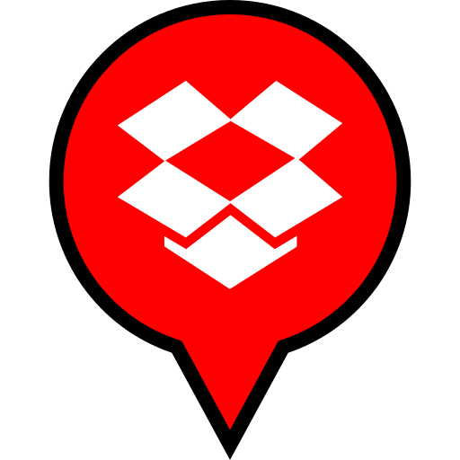 Pointer Pin Dropbox Logo Icon Free Png Icon Download (red, black, white)