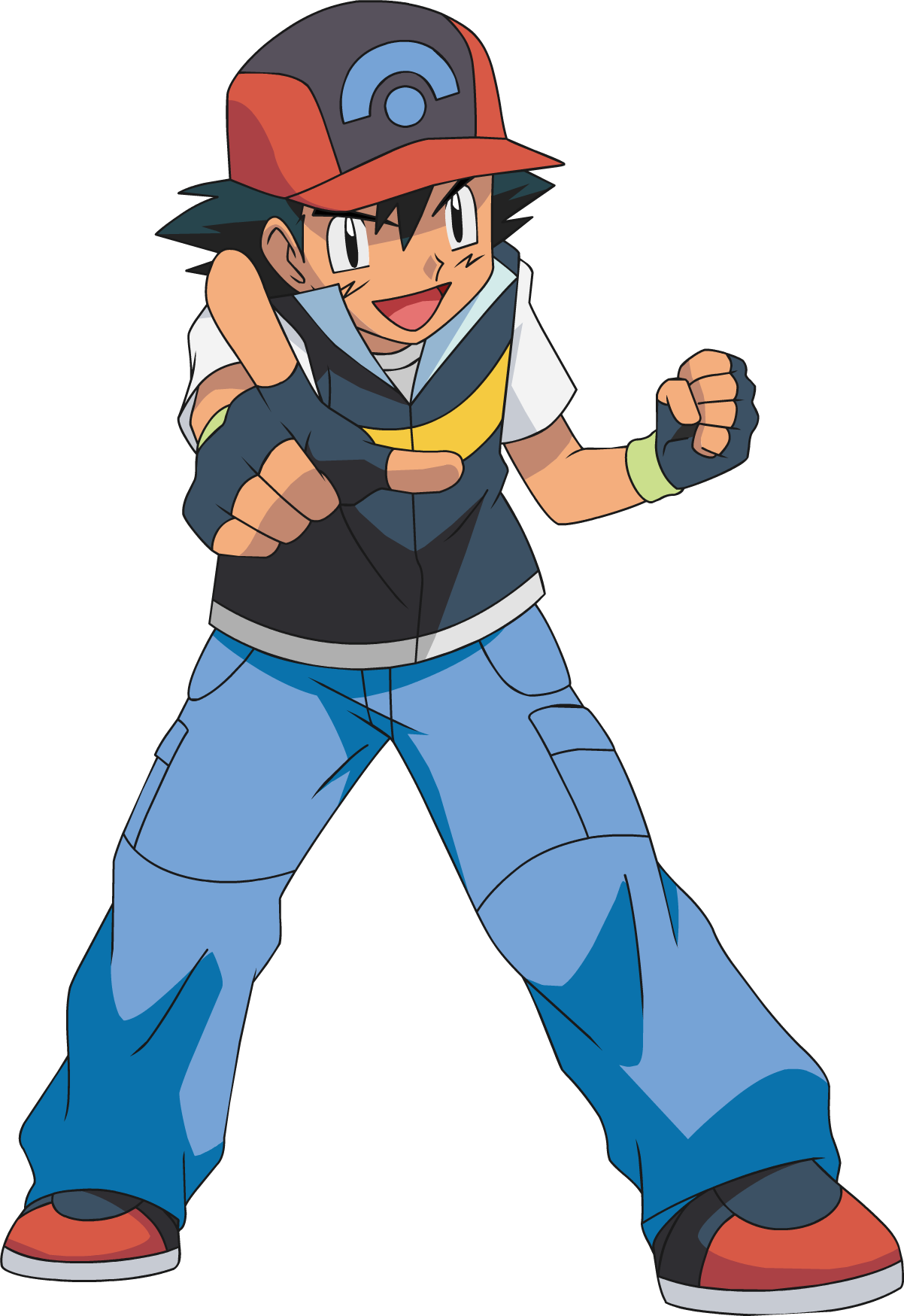 Pokemon Ash Ketchum Transparent Png (black, silver, teal)