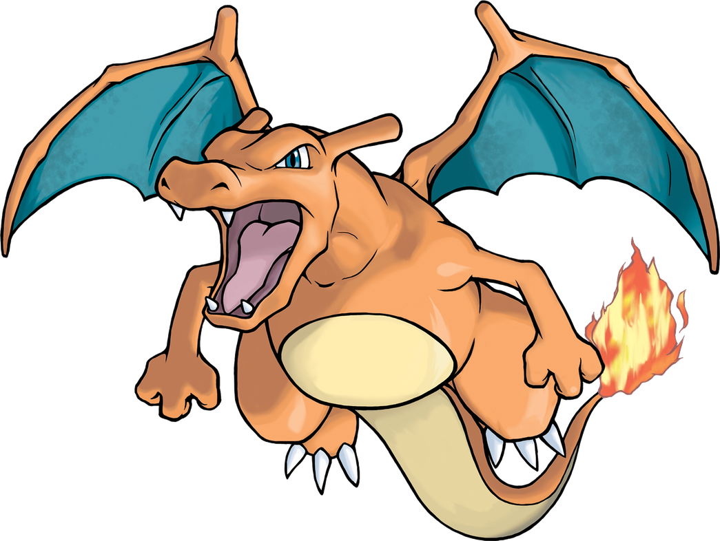 Pokemon Charizard Png File (beige, chocolate, gray, black, salmon)