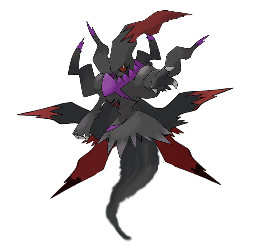 Pokemon Darkrai Transparent Png (black, white, indigo)