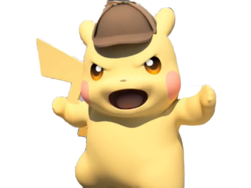 Pokemon Detective Pikachu Movie Png Transparent Picture (black, pink)