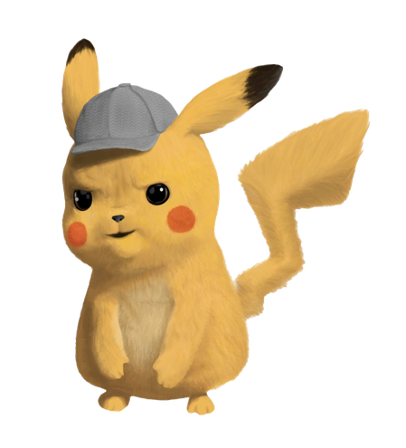 Pokemon Detective Pikachu Movie Transparent Images Png (salmon, black, gray)