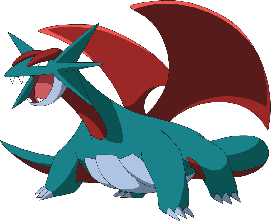 Pokemon Dragon Png Isolated Pic (teal, red, silver, maroon, white)