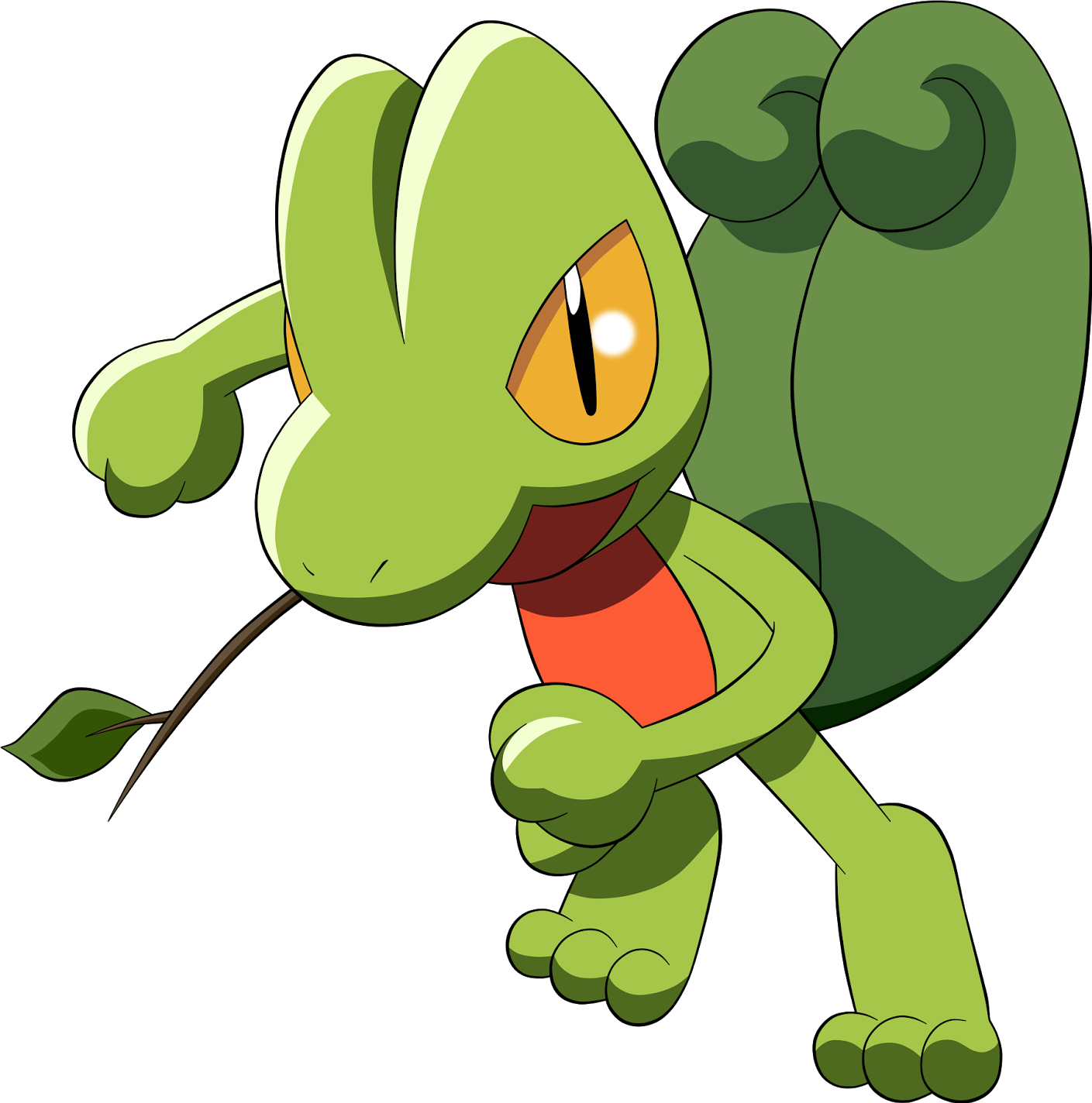 Pokemon Treecko Png Cutout (chocolate, olive, gray, black, green)