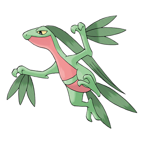 Pokemon Treecko Png Picture (gray, white, black, silver, salmon)