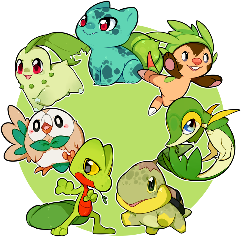 Pokemon Turtwig Png File (olive, white, mint, black, silver)