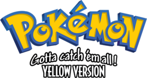 Pokemon Yellow Logo Png Isolated Photo (gold, black)