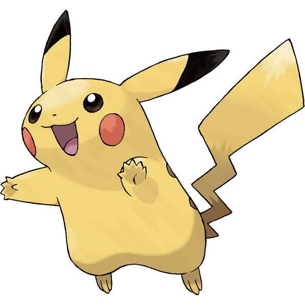 Pokemon Yellow Transparent Background (salmon, black, pink)