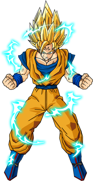 Goku Png Picture (black, white, greenish blue, orange)