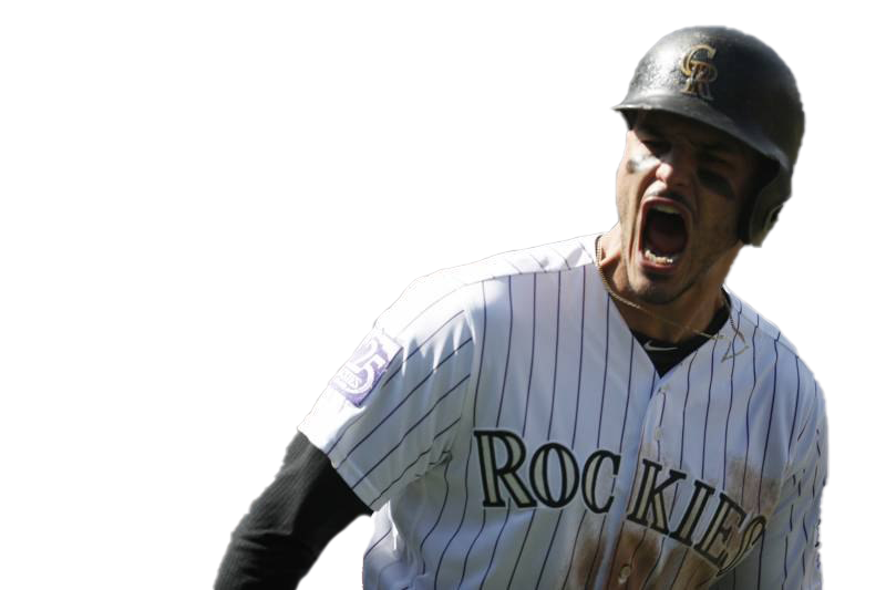 Nolan Arenado Png Isolated Pic (white, black)