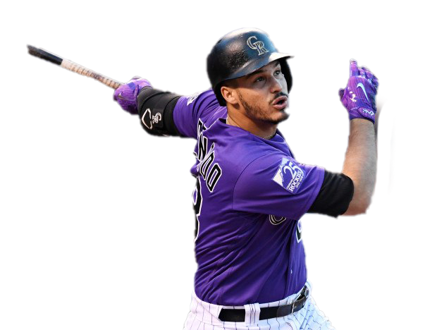 Nolan Arenado Png Transparent (white, lavender, black)