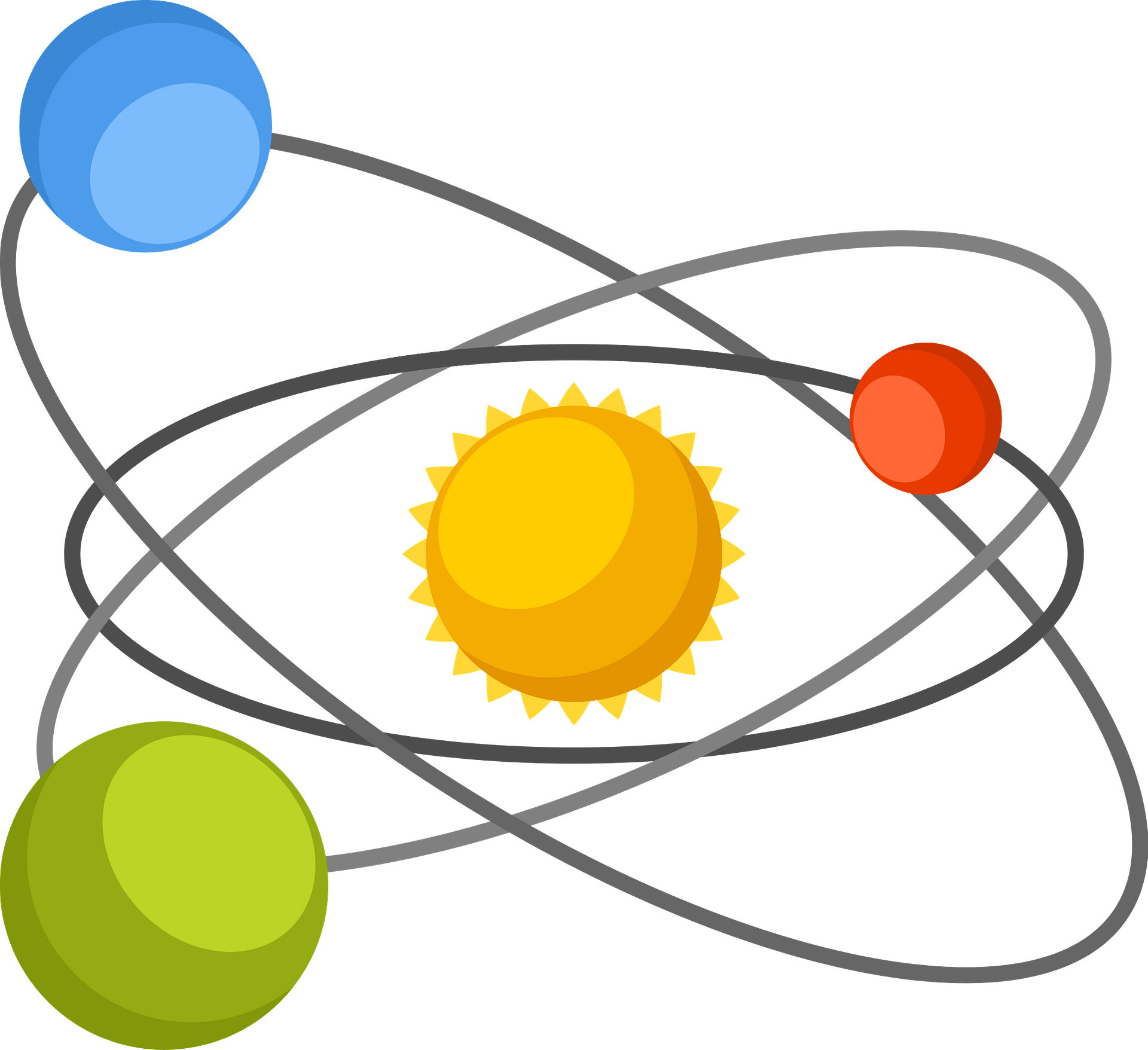 Solar System Background Png (olive, gold, gray, orange, silver)