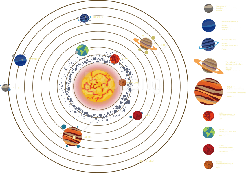 Solar System Png Clipart (white, silver)