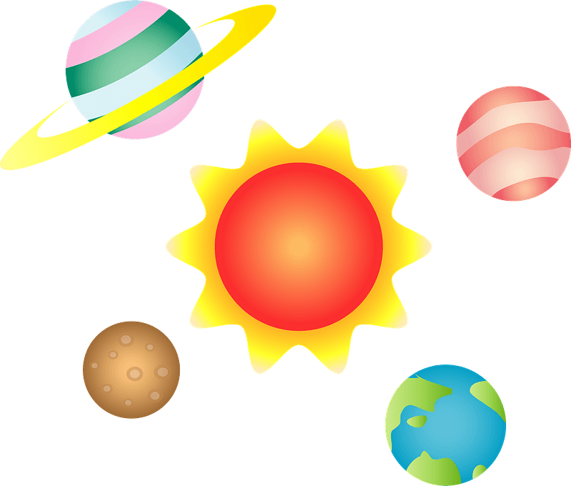 Solar System Png Hd Quality (gold, gray, lavender, red, silver)